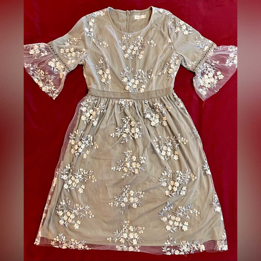 Embroidered Flower Dress